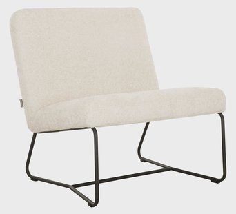 MUST Living Fauteuil 'Zola' Chenille, kleur Naturel