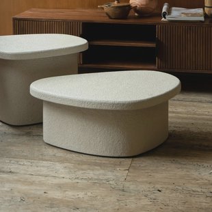 Dutchbone Organische Salontafel 'Veda' Gerecycled marmer, 74 x 49cm