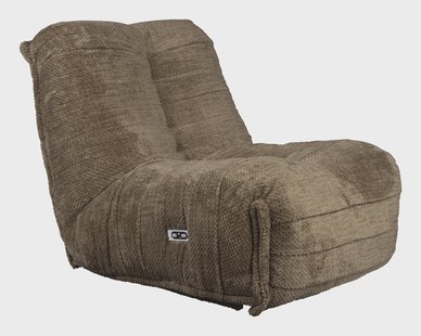 Dutchbone Verstelbare Fauteuil 'Hamilton' Chenille, kleur Bruin