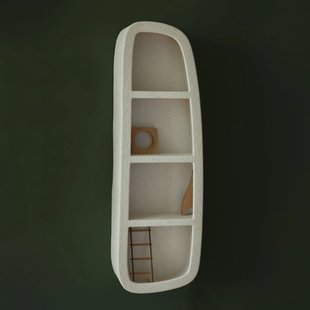 Dutchbone Wandplank 'Veda' Gerecycled marmer, 120 x 38cm