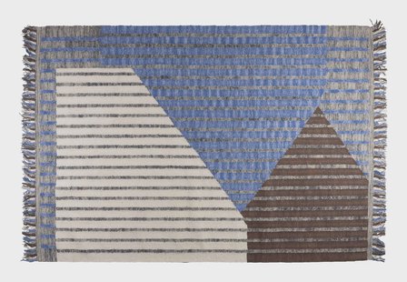 Dutchbone Vloerkleed 'Hampton' 160 x 230cm, kleur Blauw