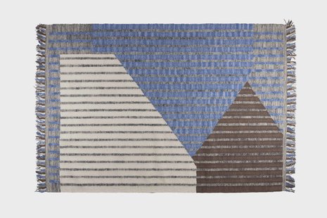 Dutchbone Vloerkleed 'Hampton' 200 x 300cm, kleur Blauw