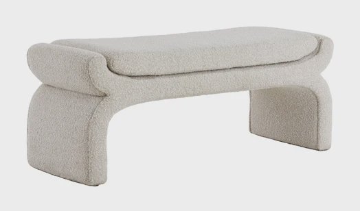 Light & Living Bankje 'Nafya' Bouclé, 119cm, kleur Beige