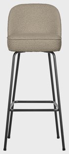 WOOOD Barstoel 'Vogue' Bouclé, kleur Beige (zithoogte 80cm)