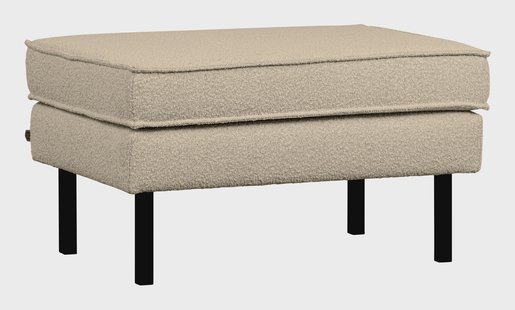 WOOOD Hocker 'Rodeo' Bouclé, kleur Beige