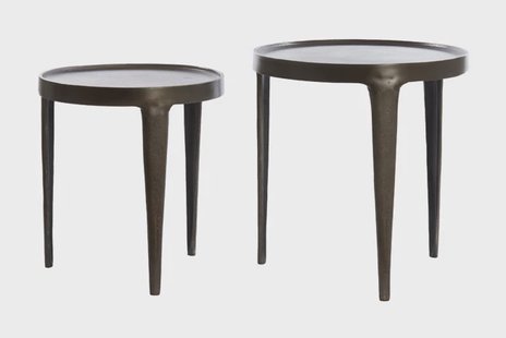 Light & Living Bijzettafel 'Tobias' Set van 2 stuks, kleur Donkerbruin