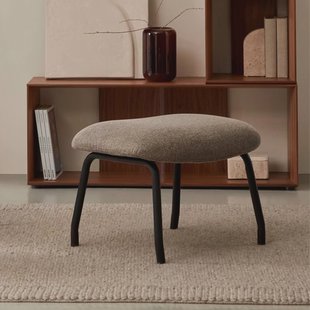 Kave Home Hocker 'Belina' Chenille, kleur Lichtbruin