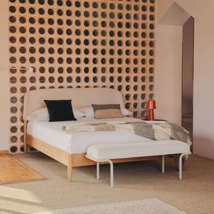 Kave Home Bed 'Octavia' Essenhout, 180 x 200cm