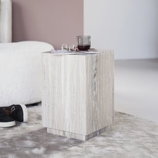 Eleonora Bijzettafel 'Vince' Marmer, 30 x 30cm