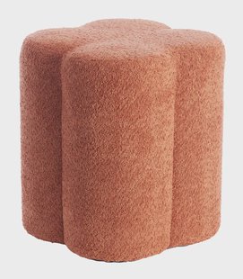 Light & Living Poef 'Nalani' Bouclé, kleur Terra