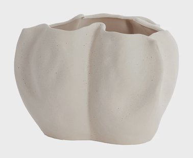 Light & Living Vaas 'Sanguli' Keramiek, 22cm, kleur Crème