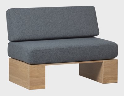 vtwonen Eetkamerbank 'Eat Up' Bouclé, 100cm, kleur Denim