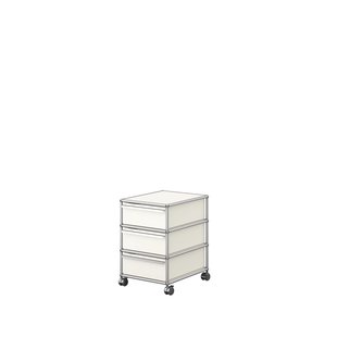 USM Haller Rolcontainer - 3 Lades - 24 zuiverwit