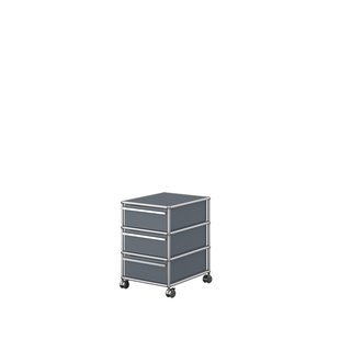 USM Haller Rolcontainer - 3 Lades - 32 middengrijs