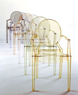 Kartell Louis Ghost - zwart glanzend