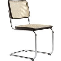 Thonet S 32 V Stoel - Beuken donkerbruin gebeitst (TP 89) - kunststofglijder zwart met vilt