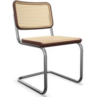 Thonet S 32 V Stoel - Beuken mahonie (TP 34) gebeitst - zonder glijders
