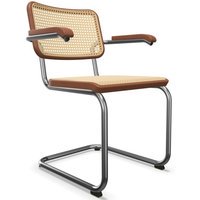 Thonet S 64 V Stoel - Beuken kersen (TP 44) - kunststofglijder zwart met vilt