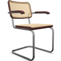 Thonet S 64 V Stoel - Beuken mahonie (TP 34) gebeitst - zonder glijders