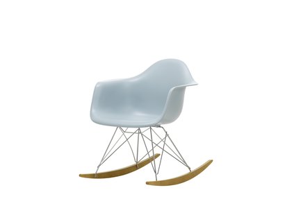 Vitra RAR Eames Plastic Armchair - sleden esdoorn goudkleurig - verchroomd - ijsgrijs RE