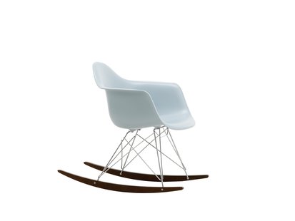 Vitra RAR Eames Plastic Armchair - sleden esdoorn donker - verchroomd - ijsgrijs RE