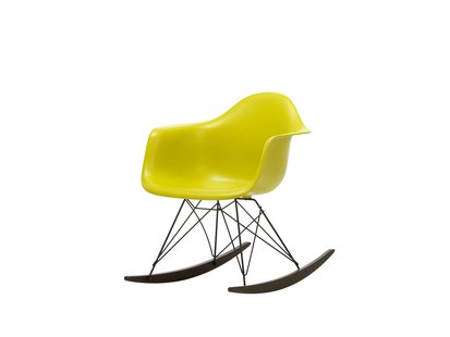 Vitra RAR Eames Plastic Armchair - sleden esdoorn donker - zwart - mosterd RE