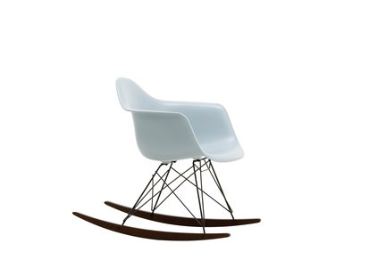 Vitra RAR Eames Plastic Armchair - sleden esdoorn donker - zwart - ijsgrijs RE
