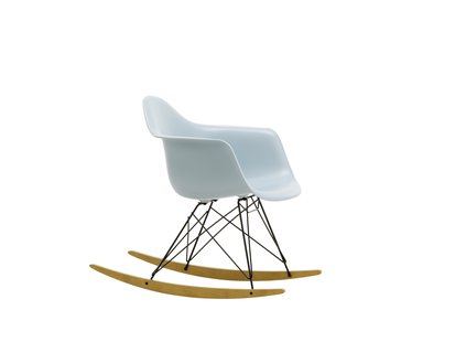 Vitra RAR Eames Plastic Armchair - sleden esdoorn goudkleurig - zwart - ijsgrijs RE