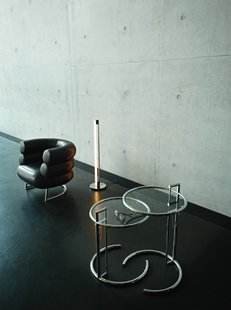 ClassiCon Adjustable Table E 1027 - chroom - Parsolglas grijs