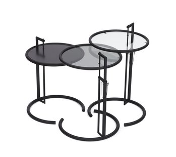 ClassiCon Adjustable Table E 1027 - Kristalglas helder - zwart