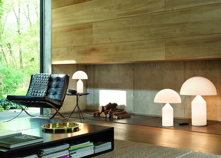 Oluce Atollo tafellamp opaal glas - Atollo 235