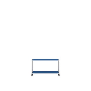 USM Haller TV / HiFi Rolwagen - 27 gentiaanblauw - Harde wieltjes voor tapijt