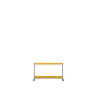 USM Haller TV / HiFi Rolwagen - 25 goudgeel - Harde wieltjes voor tapijt