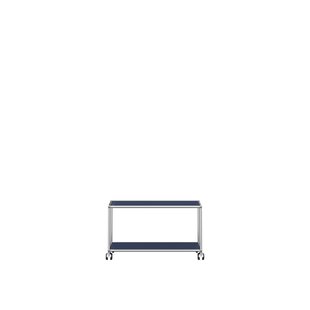 USM Haller TV / HiFi Rolwagen - 34 staalblauw - Zachte wieltjes voor harde bodem