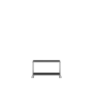 USM Haller TV / HiFi Rolwagen - 30 grafietzwart - Zachte wieltjes voor harde bodem