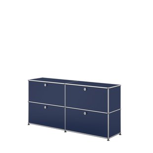 USM Haller Sideboard M -  2 kleppen en lades - 34 staalblauw