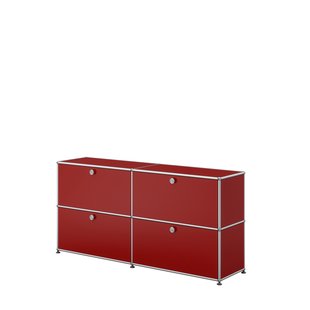 USM Haller Sideboard M -  2 kleppen en lades - 23 robijnrood