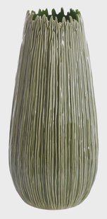 Light & Living Vaas 'Kopra' Keramiek, kleur Donkergroen