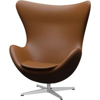 Fritz Hansen Het ei - leer Aura walnoot - aluminium