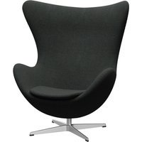 Fritz Hansen Het ei - ReWool 198 zwart/natuur - aluminium