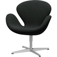Fritz Hansen Swan Chair - Kvadrat Divina Melange 180 - aluminium