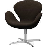 Fritz Hansen Swan Chair - aluminium - Kvadrat Divina Melange 280