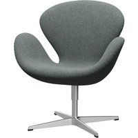 Fritz Hansen Swan Chair - Hallingdal 130 grey - aluminium