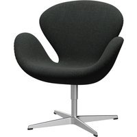 Fritz Hansen Swan Chair - ReWool 198 zwart/natuur - aluminium