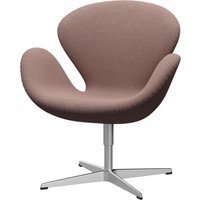 Fritz Hansen Swan Chair - ReWool 648 lichtroze/natuur - aluminium