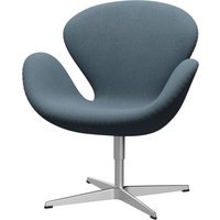 Fritz Hansen Swan Chair - aluminium - ReWool 768 naturel/lichtblauw