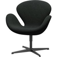 Fritz Hansen Swan Chair - zwart - Kvadrat Divina Melange 180
