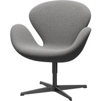 Fritz Hansen Swan Chair - zwart - ReWool 108 wol wit/natuur