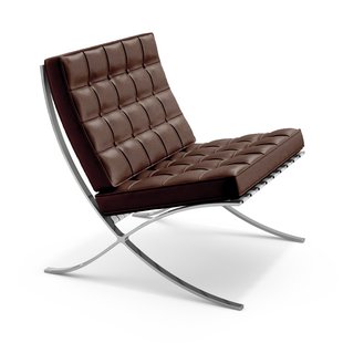 Knoll International Mies van der Rohe Barcelona Fauteuil - Standaard - Volo Coffee-Bean - bruin