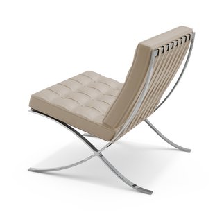 Knoll International Mies van der Rohe Barcelona Fauteuil - Volo Parchment - beige/bruin - Standaard